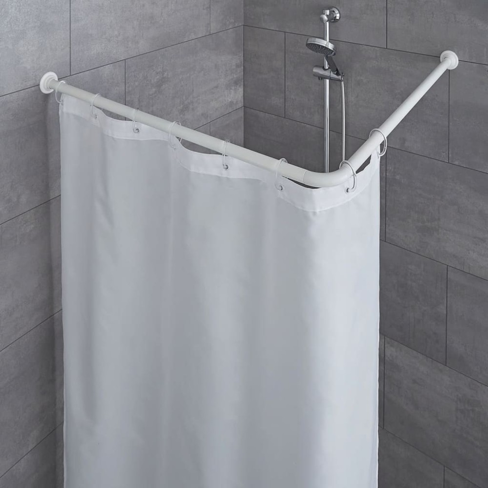 Kleine Wolke Corner Shower Curtain Rod 90x90 cm Chrome