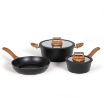 Livoo 5-Piece Cookware Set Aluminium Black