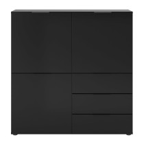 FMD Dresser with 3 Doors and 3 Drawers Black