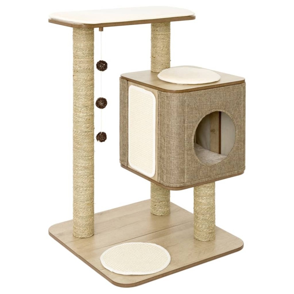 Jack and Vanilla Cat Tree House Molly 56x56x86 cm Grey