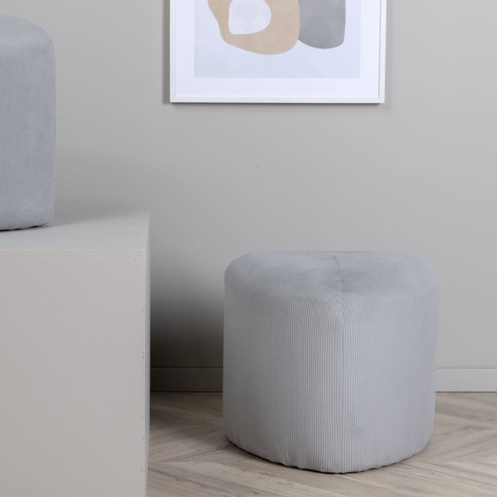 Venture Home Pouffe Peg 46x46x41 cm Velvet White