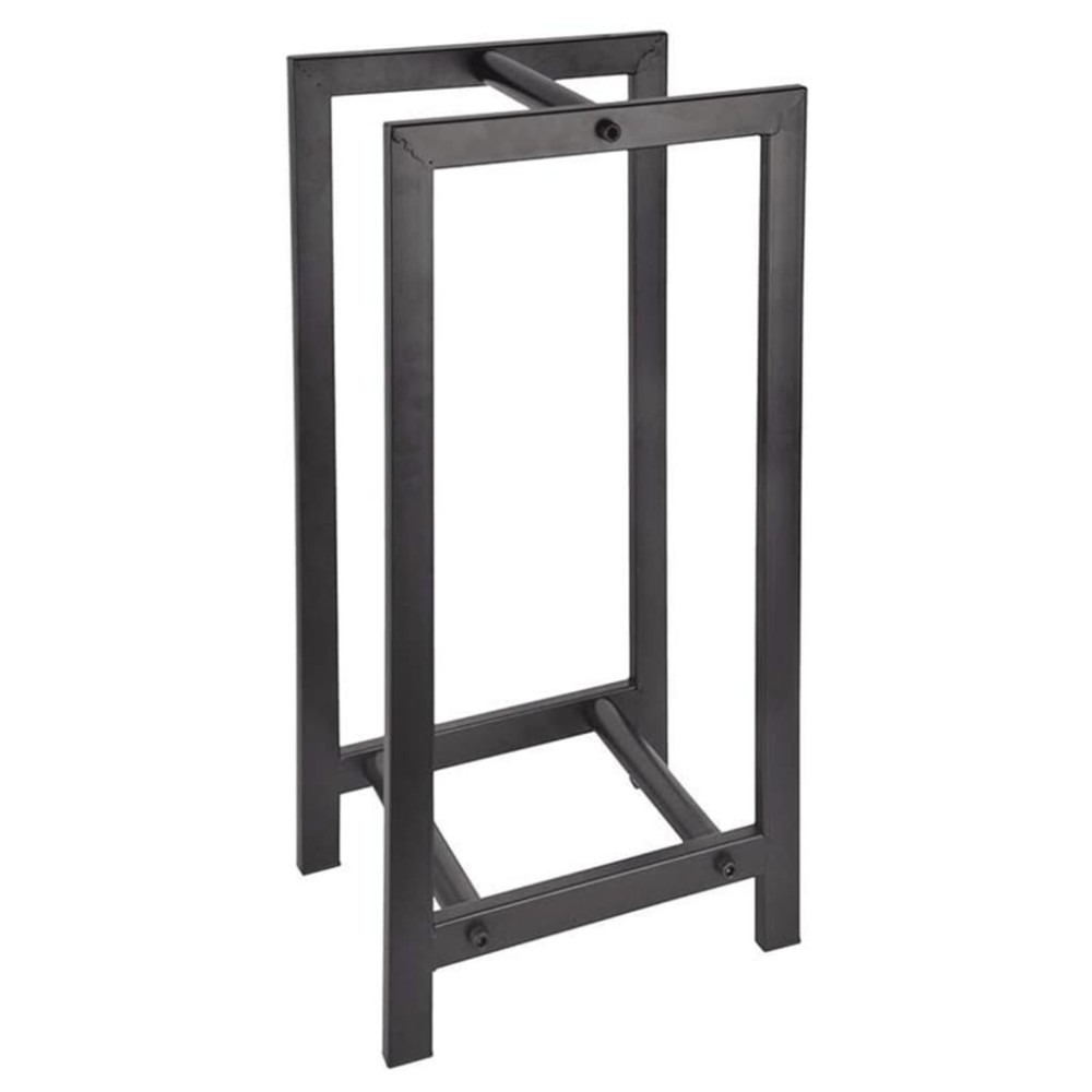 Esschert Design Wood Storage Rack and Carrier Black