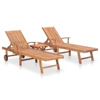Sun Loungers 2 pcs Solid...