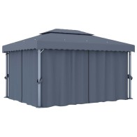 Gazebo with Curtain 3x3 m...