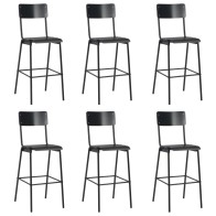 Bar Chairs 6 pcs Solid...