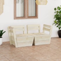 6-tlg. Garten-Paletten-Lounge-Set Imprägniertes Fichtenholz