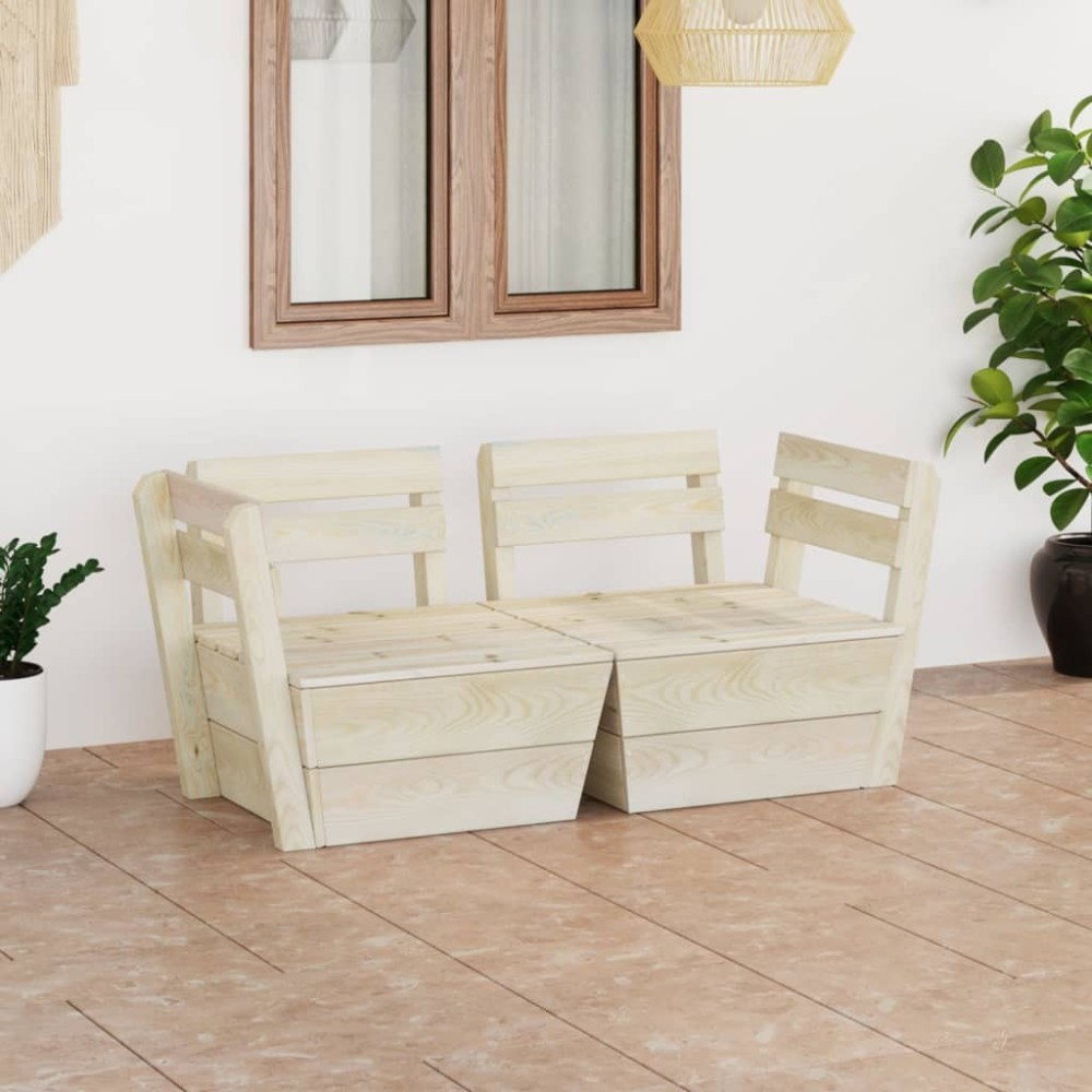 6-tlg. Garten-Paletten-Lounge-Set Imprägniertes Fichtenholz