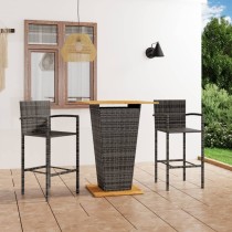 5 Piece Garden Bar Set Black