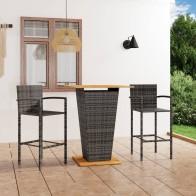 5 Piece Garden Bar Set Black