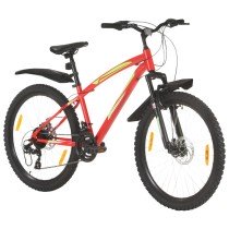 Mountainbike 21 Gang 26 Zoll Rad 36 cm Schwarz