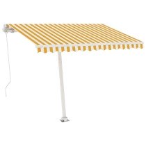 Freestanding Manual Retractable Awning 500x350 cm Blue/White