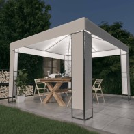 Gazebo with Double Roof&LED...