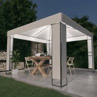 Gazebo with Double Roof&LED...