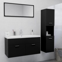 Bathroom Furniture Set White Engineered Wood