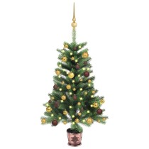 Artificial Christmas Tree with LEDs&Ball Set 180 cm Green