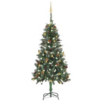 Artificial Pre-lit Christmas Tree with Ball Set Green 180 cm