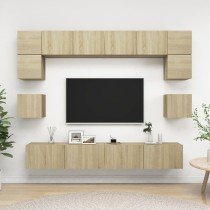 8-tlg. TV-Schrank-Set Weiß Holzwerkstoff