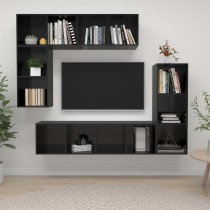 4 Piece TV Cabinet Set Sonoma Oak Engineered Wood