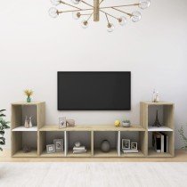 TV-Schränke 4 Stk. Grau 72x35x36,5 cm Holzwerkstoff