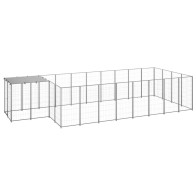 Dog Kennel Silver 10.89 m...