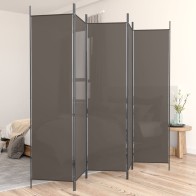 6-Panel Room Divider Black...