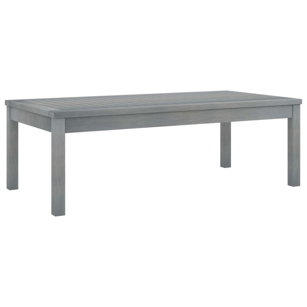 Couchtisch 100x50x33 cm Grau Massivholz Akazie