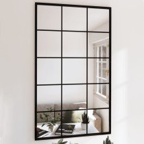 Wall Mirror Black 50x80 cm Rectangle Iron