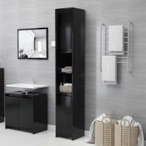 Bathroom Cabinet Brown Oak 30x30x183.5 cm Engineered Wood