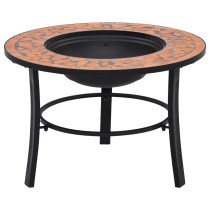 Mosaic Fire Pit Black and...