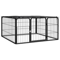 28-Panel Dog Playpen Black...