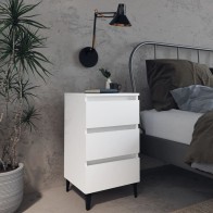 Bed Cabinet with Metal Legs...
