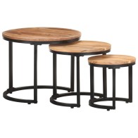 Side Tables 3 pcs Solid...