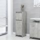 Bathroom Cabinet High Gloss Grey 30x30x95 cm Engineered Wood