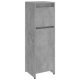 Bathroom Cabinet High Gloss Grey 30x30x95 cm Engineered Wood