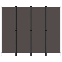 3-Panel Room Divider Brown 150x180 cm