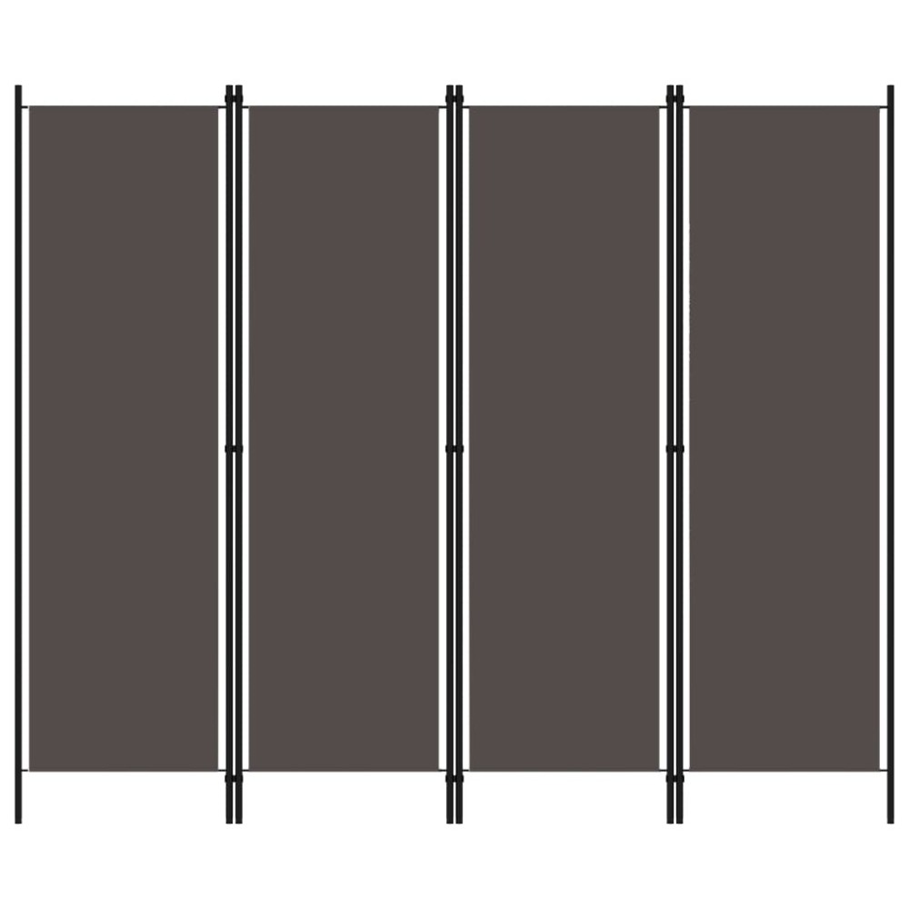 3-Panel Room Divider Brown 150x180 cm