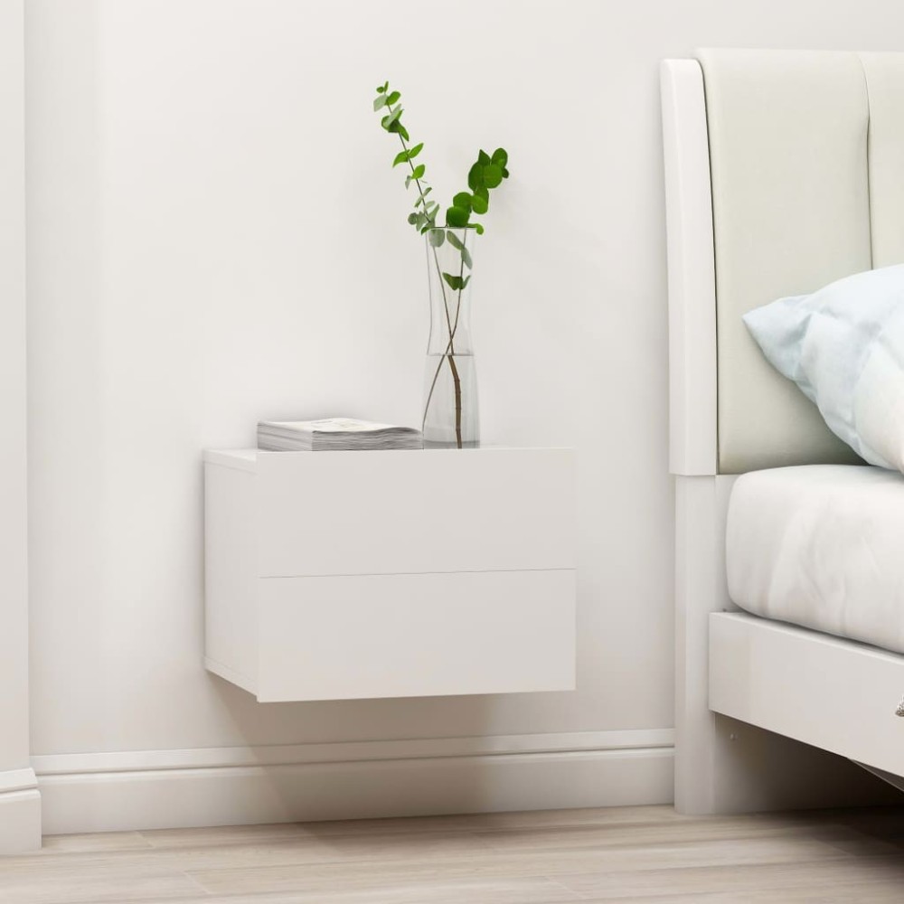 Bedside Cabinets 2 pcs White and Sonoma Oak 40x30x30 cm Engineered Wood