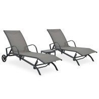 Sun Loungers 2 pcs with...