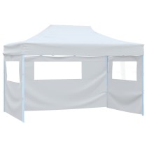 Foldable Party Tent with 4 Sidewalls 3x4.5 m White