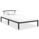 Bed Frame Grey Metal 100x200 cm