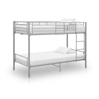 Bunk Bed Grey Metal 90x200 cm