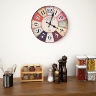 Vintage Wall Clock Flower...