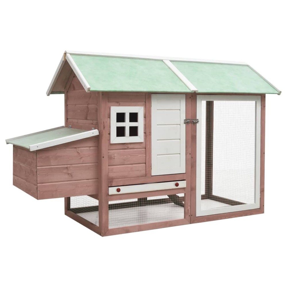 Chicken Cage Grey 170x81x110 cm Solid Pine & Fir Wood