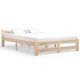 Bed Frame Dark Brown Solid Pine Wood 200x200 cm