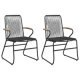 Garden Chairs 2 pcs Black 58x59x85.5 cm PVC Rattan