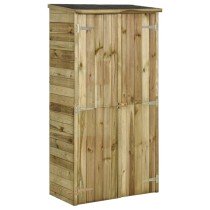 Garden Tool Storage Shed Pinewood 85x48x177 cm