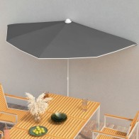 Garden Half Parasol with...