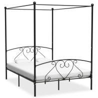 Canopy Bed Frame Grey Metal...