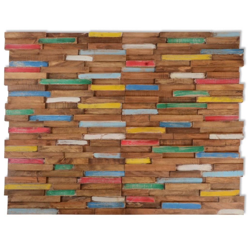 Wall Cladding Panels 10 pcs 1.03 m Recycled Teak Wood