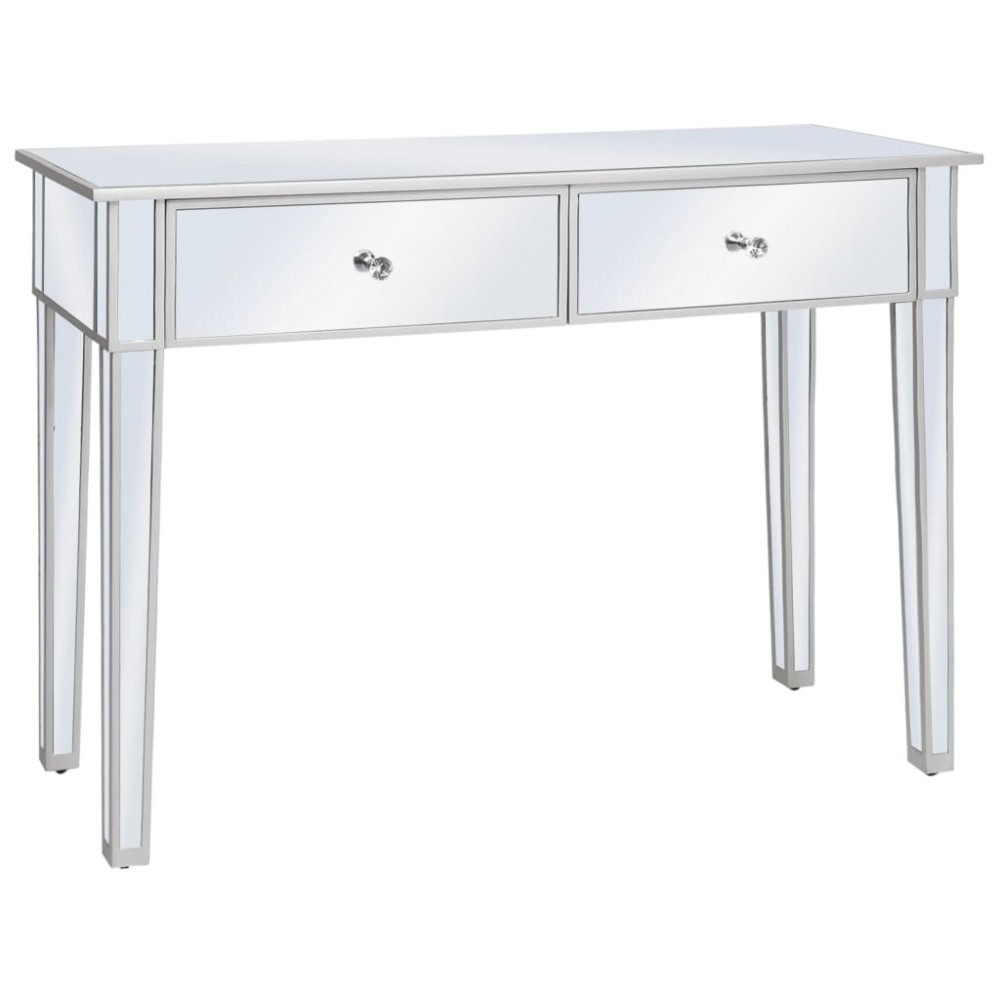 Mirrored Console Table MDF and Glass 106.5x38x76.5 cm